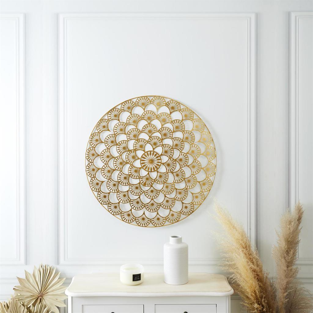 Mandala Wanddekoration 70cm gold