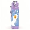 1PC Blue Goose Bird Watercolor Print 750ml Color Plastic Sports Water Bottle Leakproof Flip Straw Lid Suitable for Sports Office Home Use
