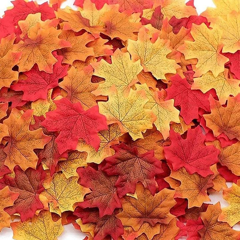 50Pcs Maple Leaf Artificial Silk Grape Vine Leaf Home Room Wall Decoration Garden Christmas Wedding Decor Autumn Navidad Wreath