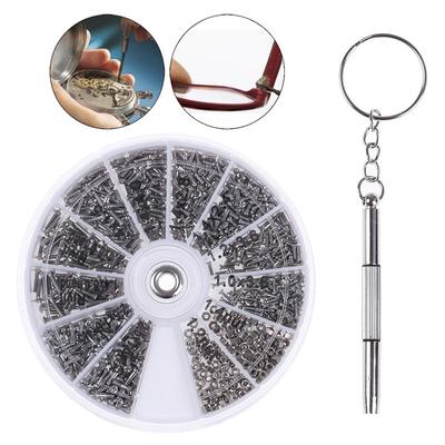 Set di strumenti per la riparazione di occhiali per occhiali da orologio da 600 pezzi, dado e cacciavite. Nuovo