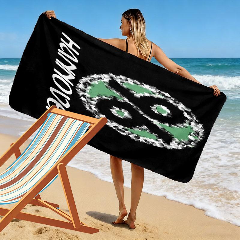 Hannover Legacy Print Beach Towel, Large Soft Quick Dry Towel for Beach Camping Swimming