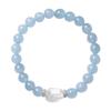 Aquamarine Agate Irregular Bracelet - Women's Light Luxury Fairy Style Elastic Jewelry