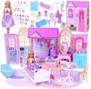 Jokomisiada Dollhouse Foldable Doll House Suitcase Furniture + Anlily Doll