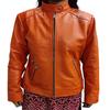 Womens Lambskin,Orange LEATHER JACKET,Slim Fit ,Biker Leather Jacket,Handmade,Celebrity Sheep Leather,Jacket Gift For Her, Orange,Cafe Racer Jacket