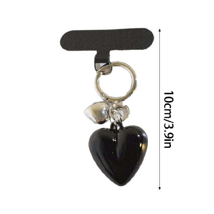 Delicate Love Heart Pendant Keychain Colorful Keyring Charm Accessory Bag Purse Backpack Ornament for Women Girls