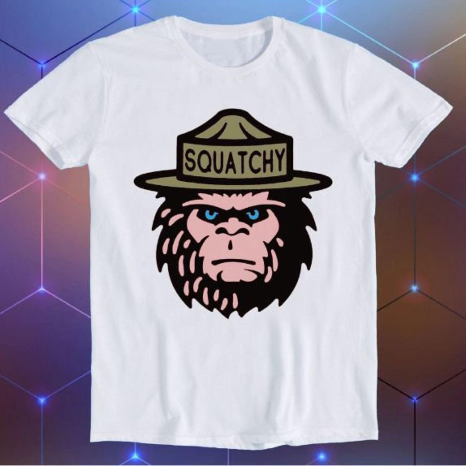 Squatchy Sasquatch Camping Bigfoot National Park Funny Gift T-Shirt E703 S