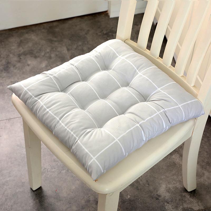 1Pc Student Fart Pad Winter Window Seat Cushion Warm Cotton Pad Thicken Cushion Office Supplies 40x40CM With Strap