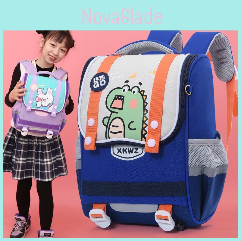 Adorable Cartoon Dinosaur And Bunny Backpack For Kids Oxford Fabric Lightweight