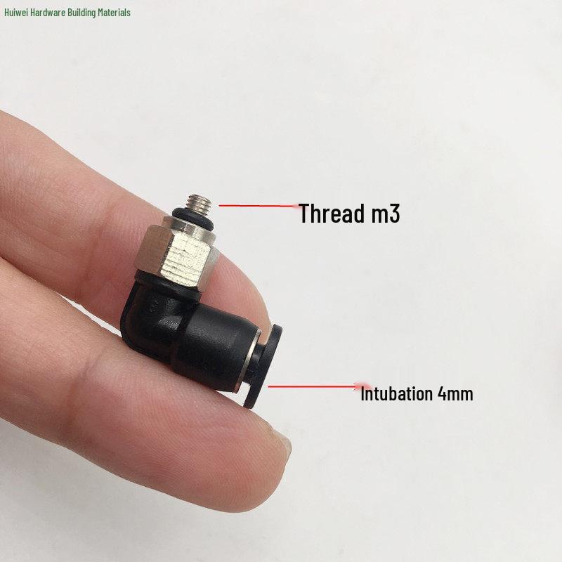 Pneumatic Mini Push-in Connector Set: PC4/6-M5, POC3-M5/4-M6, PL4-M3 Elbow
