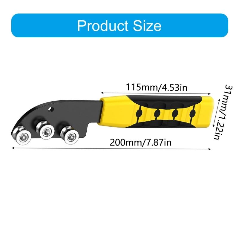 Handheld Wire Guide Roller Tool 200mm Steel Wire Straightening Tool with Contoured Grip for Wiring Installation, Cable Pulling and Line Organization
