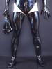 Wet Look Vinyl Stocking Laser Lustrous Pu Vegan Leather Prolonged Limb Fit Over Knee Cap Long Stockings Synthetic Fiber Tights Scorching Enticing