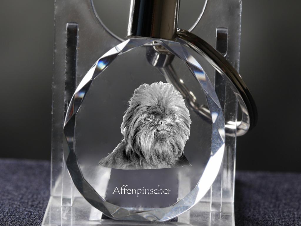 Affenpinscher, Affen, Affie - Pendant with a Photo of a Dog, Crystal Key Ring In a Gift Box, a Unique Gift by Art-Dog