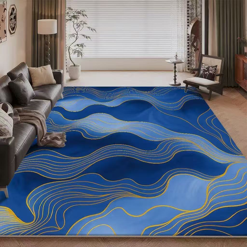 Living Room Carpet Sofa Coffee Table Decorative Carpet Dirt Resistant and Easy To Maintain Large Area Carpet