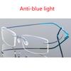 Anti Blue Light Customize Prescription Frameless Coating Myopia Eyeglasses Computer Eyeglasses 0 -0.5 -1 -1.5 -2 -2.5 -3 -4 -5 -6