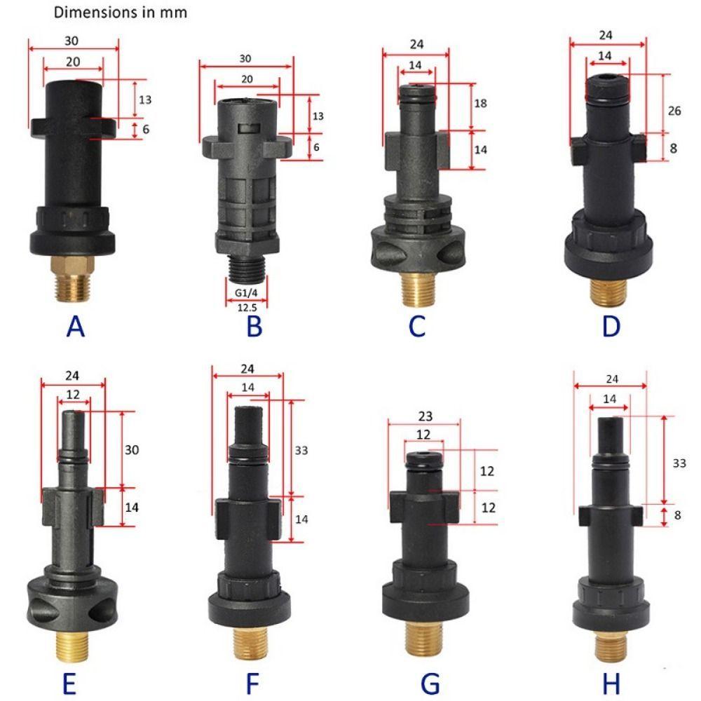 Pressure Washer Spray Torch Nozzle Quick Connector External Thread Adapter Foam Generator Practical Accessories Hardware