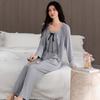German Velvet Pajamas With Chest Pads, Women'S Autumn And Winter Suspenders, Three-Piece Long-Sleeved Trousers, Thin Loungewear