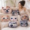 Crystal Velvet Cat Dog Head Pillow Cushion Realistic Car Seat Cushion Multipurpose