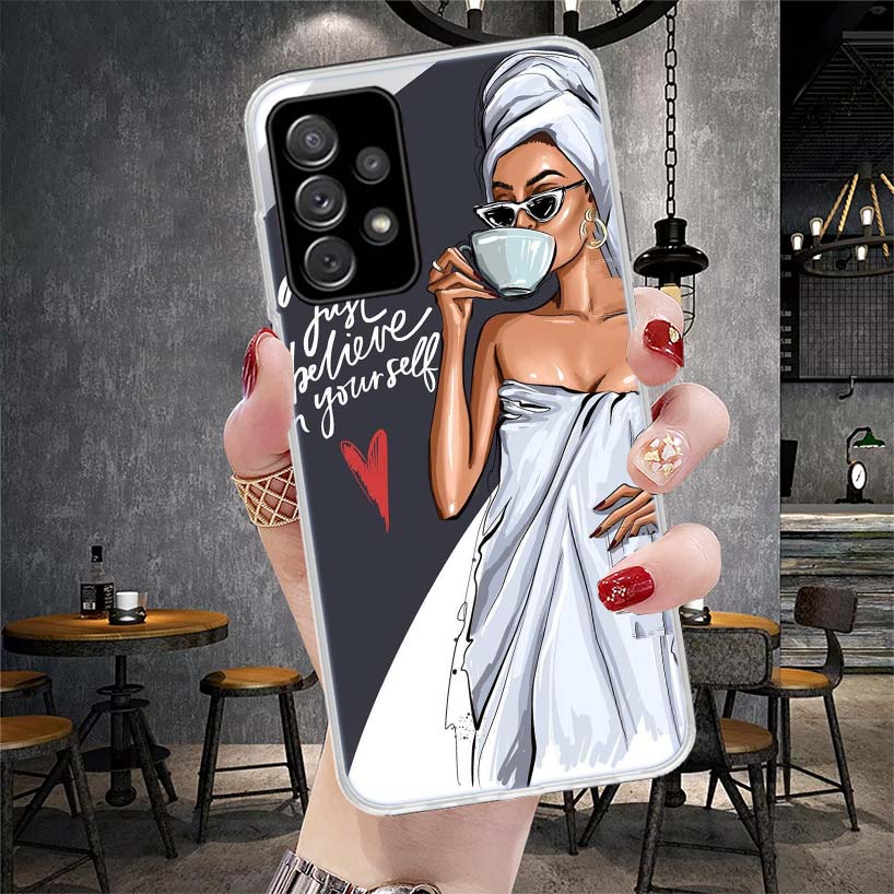 Girl Boss Female Coffee Soft Phone Case For Samsung Galaxy S22 S23 S24 S25 Edge S26 Ultra S20 FE S21 Plus + Fundas Coque Galaxy