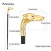 Golden Dog Sausage Dog Head Walking Cane Fashion Decorative Walking Stick Gentleman Elegant Cosplay Cane Knob Crosier 93cm