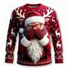 Christmas Men's Santa Claus Funny Long Sleeve T-shirt 3D Printed O-neck Tops Fashion Street Casual T-shirt