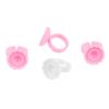 100Pcs Disposable Eyelash Extension Rings Lash Glue Fan Cup Finger Holder Fans