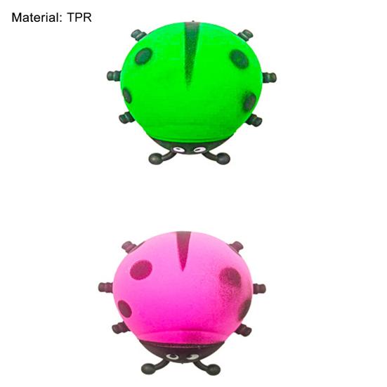 2Pcs Stress Reliever Toy Leisure Decorative TPR Ladybug Vent Flour Ball Depression Toy Birthday Gifts