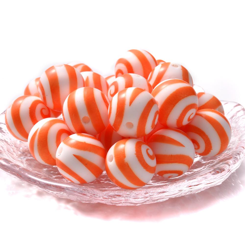 15mm 10Pcs Silicone Printed Circular Spaced Beads Without Bisphenol A Food Grade Focus Beads Baby Chew Toys Necklaces Jewelry
