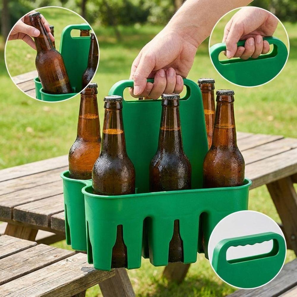 Tragbarer Bierhalter aus Kunststoff, 6er-Pack, Getränkehalter, Bierflaschenträger, Bar Party