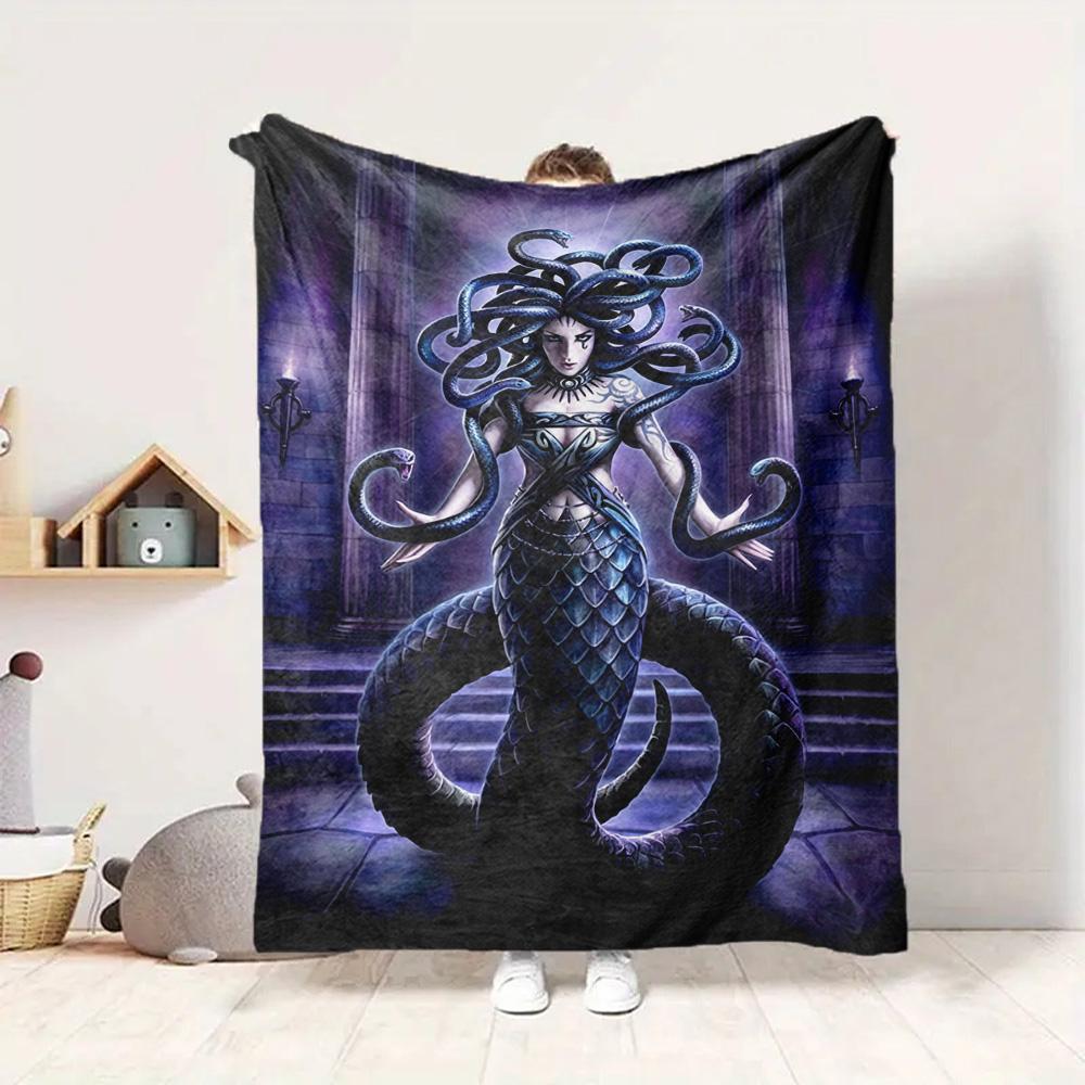 Medusa Flannel Blanket Throw Blanket Soft Warm Sofa Bed Camping Home Decor Unique Christmas Gift Cs92281