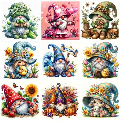 New Arrivals 2026 Diamond Painting Gnome Diy Drill Mosaic Cartoon Heart Art Home Wall Decor Craft Kit