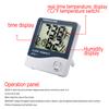 LCD Electronic Digital Temperature Humidity Meter Thermometer Hygrometer Indoor Outdoor Weather Station Clock HTC-1 HTC-2