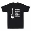 Herren- und Damen-T-Shirts Wo Worte versagen spricht Musik Mit Gitarre Musikliebhaber Musiker Shirt T-Shirt