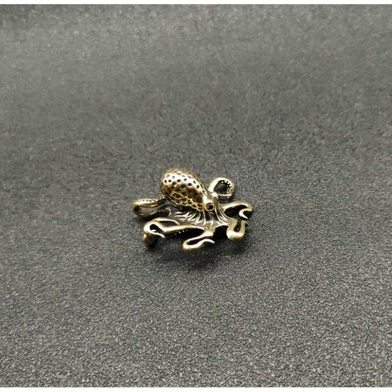 Messing Oktopus Heimdekoration Antik Kupfer Tierfiguren Miniaturen Schreibtisch Ornament Zubehör Kreativer Tisch Tee Haustiere Handwerk