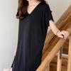 New ArriVals Open Run Women V Neck oVersized Short sleeVe Plain Dress