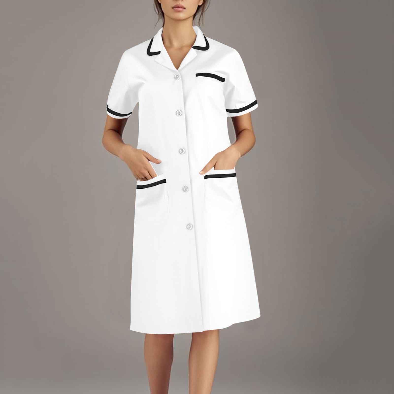 

Women s Fashionable Workwear: Short-Sleeve Casual Dress XL білий