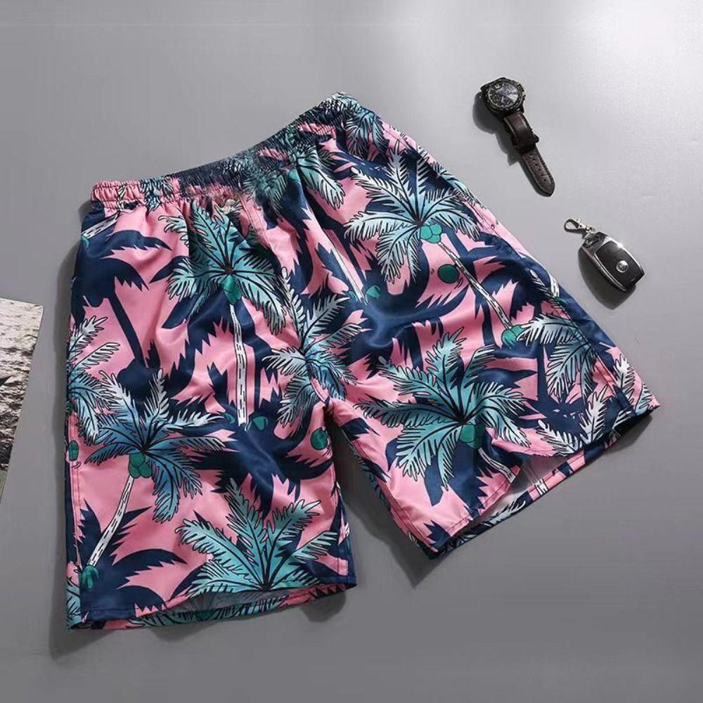 Men Swimming Shorts Trunks Summer Print Surf Shorts New Quick Dry Beach Shorts
