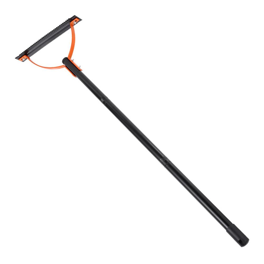 Manual Garden Whip with Dual Serrated Blades for Efficient Grass Cutting 65 Manganese Steel Blade Black Finish