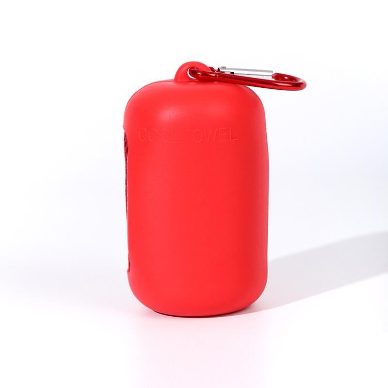 Customizable Quick-Dry Cooling Towel with Portable Silicone Sleeve for Outdoor Sports