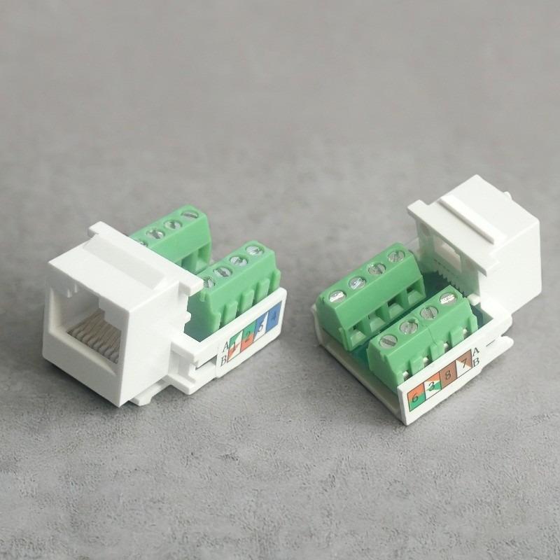 1/2Pcs Rj45 Panel Installation Module Shielded Solder-Free Network Cable Extender Panel Connector Cat.6 Network Cable Scoket