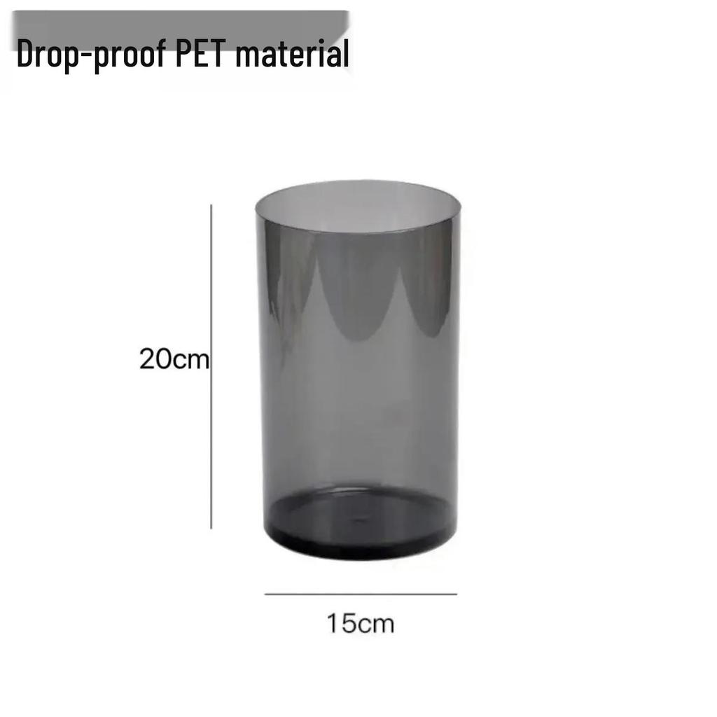 Acrylic Transparent Vase for Flower Arrangements and Lucky Bamboo - Large Straight Cylinder Design