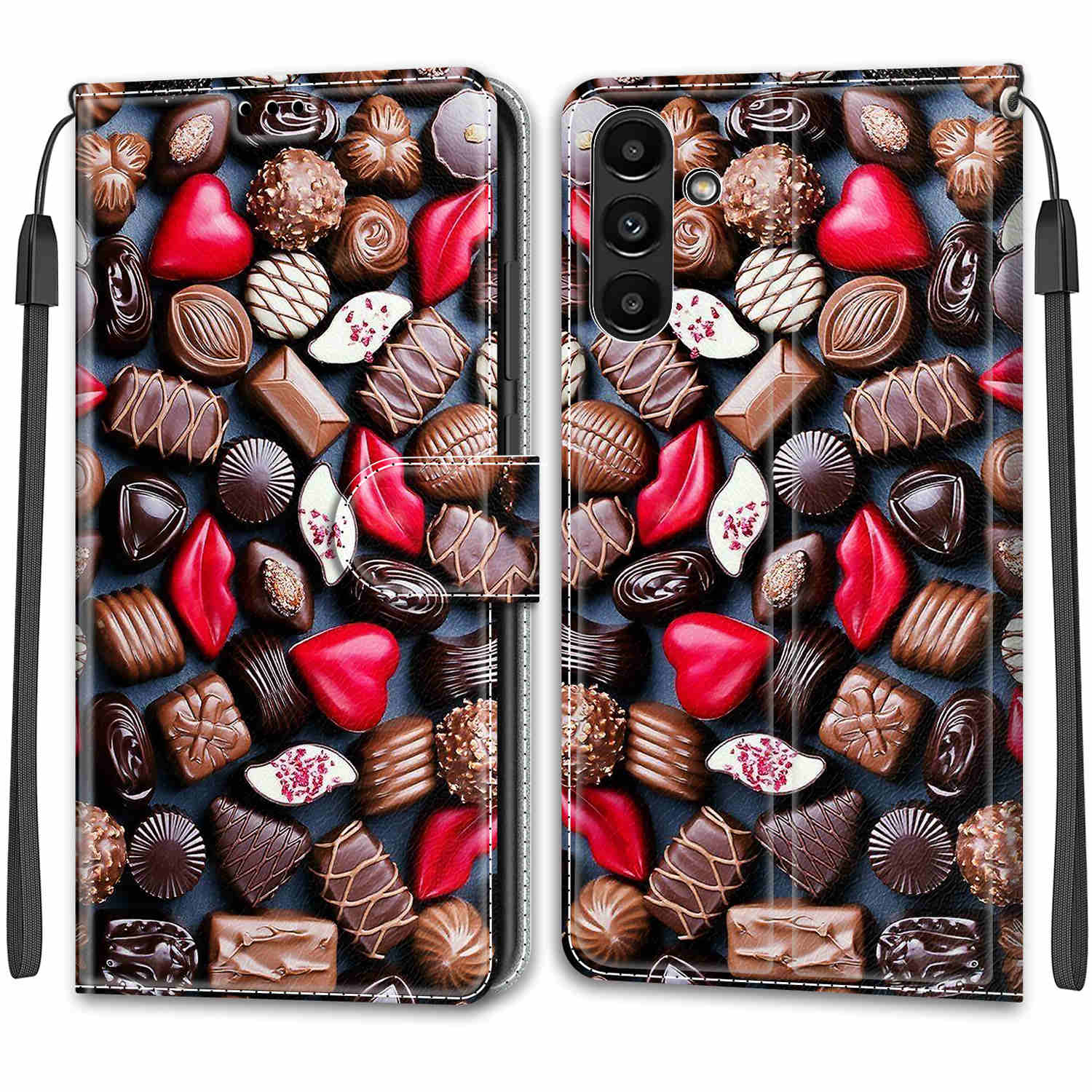 

Роскошный окрашенный кожаный чехол-кошелек в стиле книги, защитный чехол для Samsung Galaxy A36 A26 A16 A55 A35 A25 A24 A15 A05 A54 A14 A04S Samsung A51 A71 A40 Samsung Galaxy A54 5G