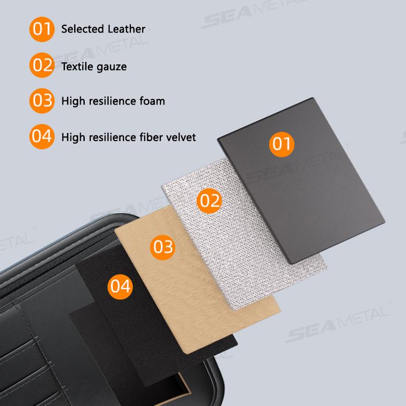 Car Visor Storage Bag, Multifunctional Car Glasses Holder, Car Driver's License Bag Card Ticket Storage Bag