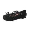 Weiße Retro Französische Ballerinas mit flacher Sohle Damen 2025 neuer Frühling flacher Ausschnitt vielseitiger Rock Mary Jane Schuhe