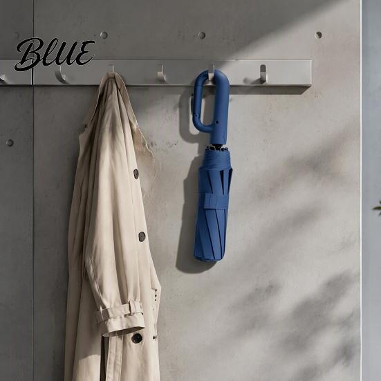Automatic Open Close Compact Umbrella Creative Ring Buckle Windproof 10-Rib Umbrella UV Protection Sun for Summer Folding UPF 50+ Reinforced