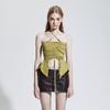 Sexy Halter Hollow Out Bodycon Tshirts Camisole Women Summer Off Shoulder Backless Tank Tops Solid Color Y2K Girl Fashion Tshirt