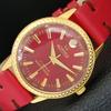 HAND-WINDING SWISS MENS REFURBISHED VINTAGE RED COLOR DIAL WATCH A707334-1