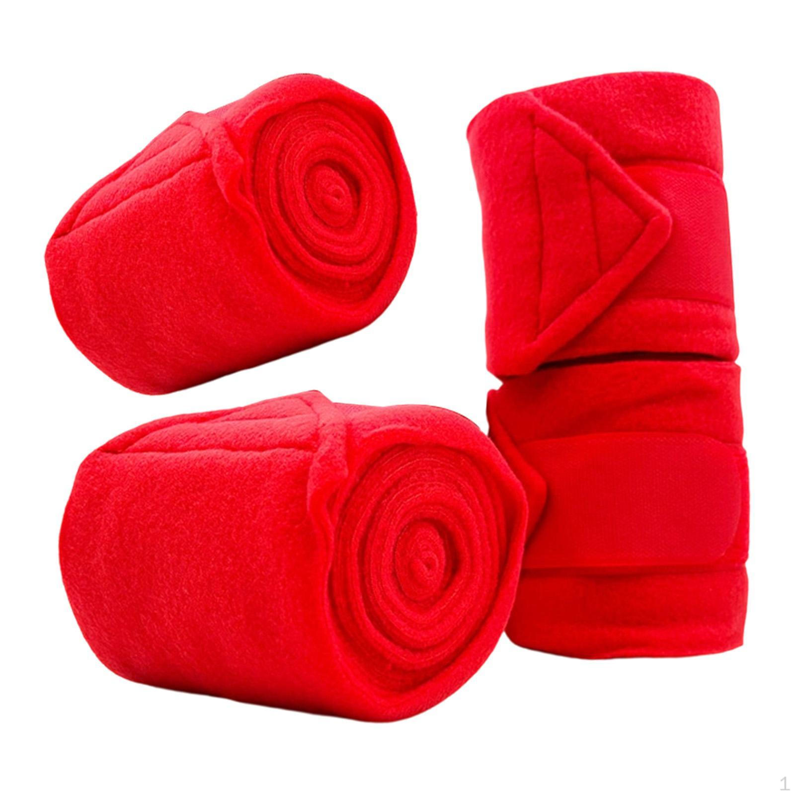 

4x Horse Leg Wraps Stable Supplies Portable Riding Comfort Reusable Sports Gear Tendon Protector