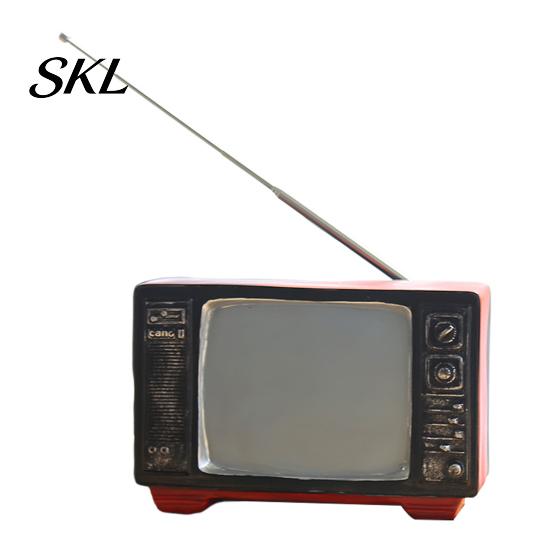 Mini Vintage Radio Ornament Model Desk Ornament, Retro Home Decoration Toy, Miniature Old Distressed Finish for Living Room Office Decor Wooden