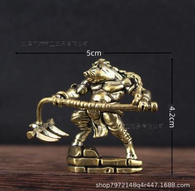 Creative Brass Figurine Small Decorative Statue for Home Shelf Desk Decor