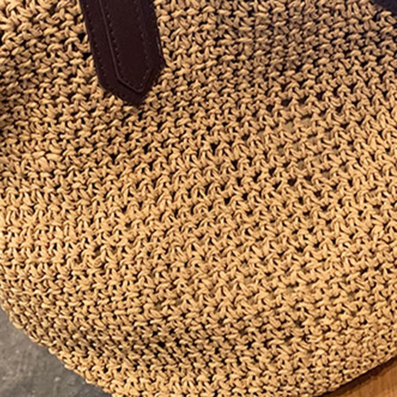 Summer Women's Straw Bag Bohemian Large Capacity Shoulder Bag Fashion Handbag Weave Knitted Totes Bag
